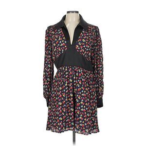 STAUD Mushroom Print Dolly Dress Womens 12 Casual 70s Babydoll Retro Hippie